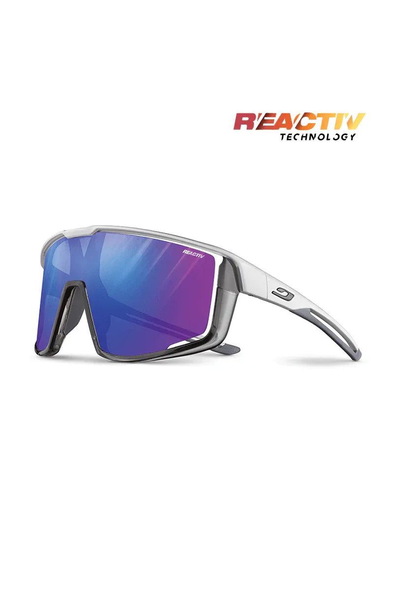 Julbo Fury Matte White / Translucent Gray REACTIV 1-3 High Contrast
