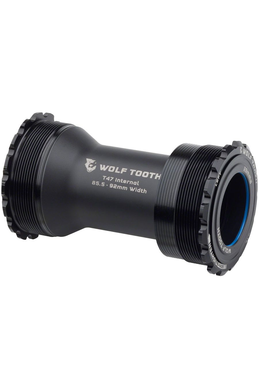 Wolf Tooth Bottom Bracket - T47 Inboard, 85.5/92mm, For 29mm Spindle, Black