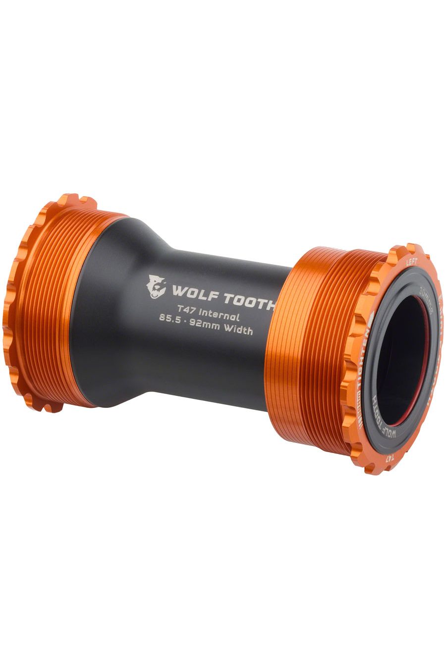 Wolf Tooth Bottom Bracket - T47 Inboard, 85.5/92mm, For 30mm Spindle, Orange