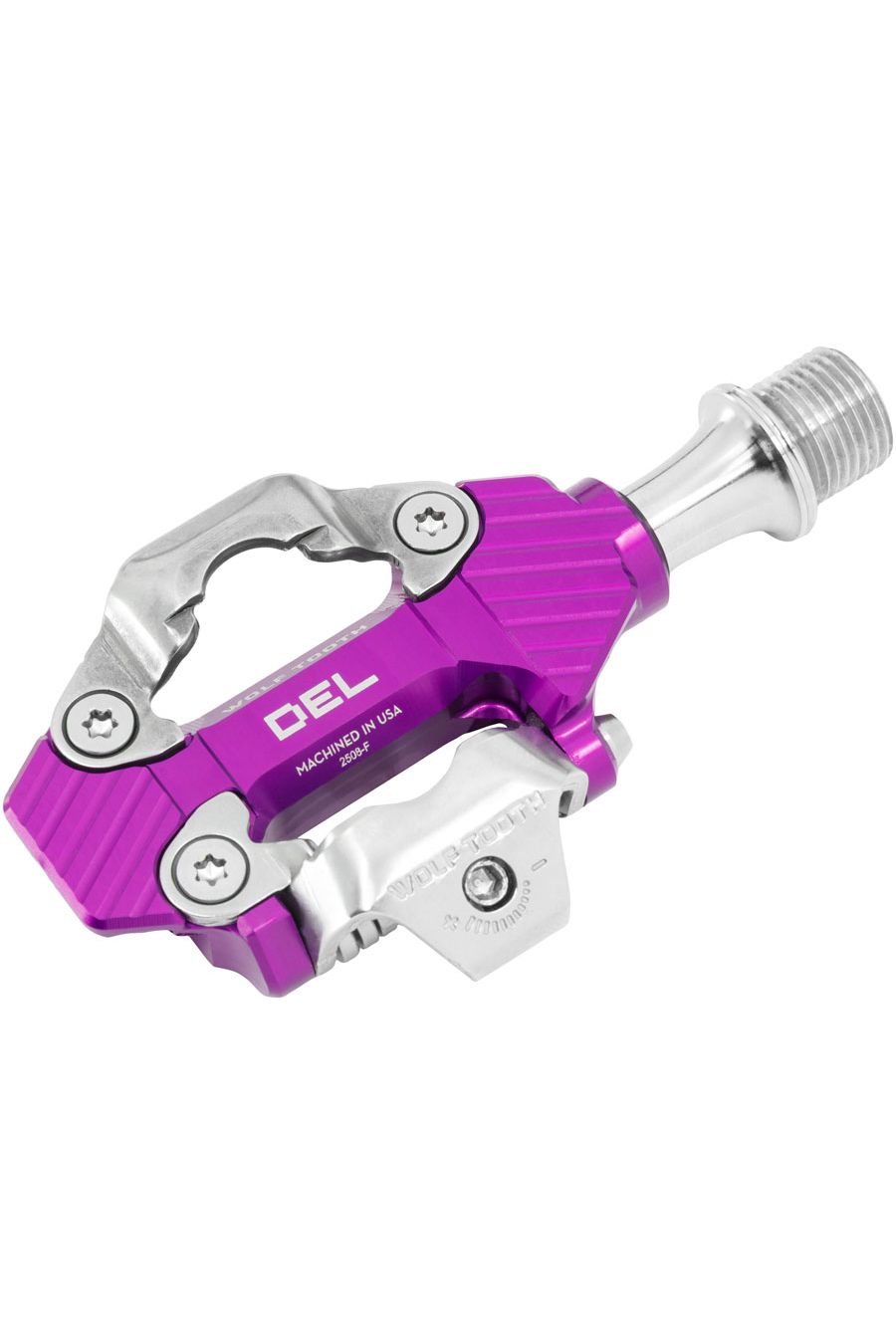 Wolf Tooth DEL Gravel Race Clipless Pedals - Single Sided Clipless, Alloy, 9/16", Pair, Shimano SPD