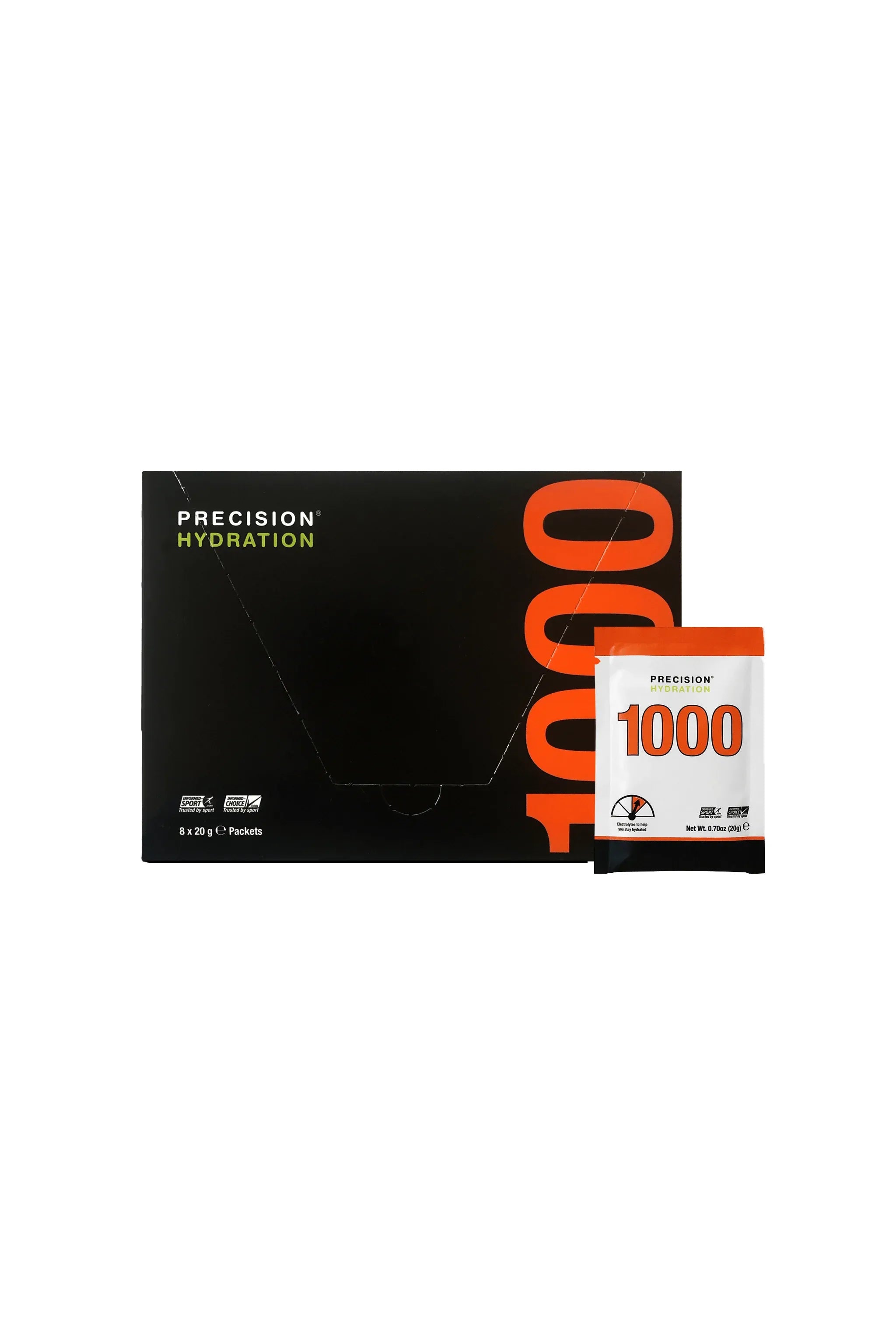 Precision Fuel & Hydration 1000 Powder Drink Mix Packets-8 Packets