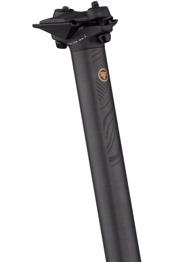 Teravail Stratum Carbon Seatpost - 27.2 x 400mm, 0mm Offset, Black